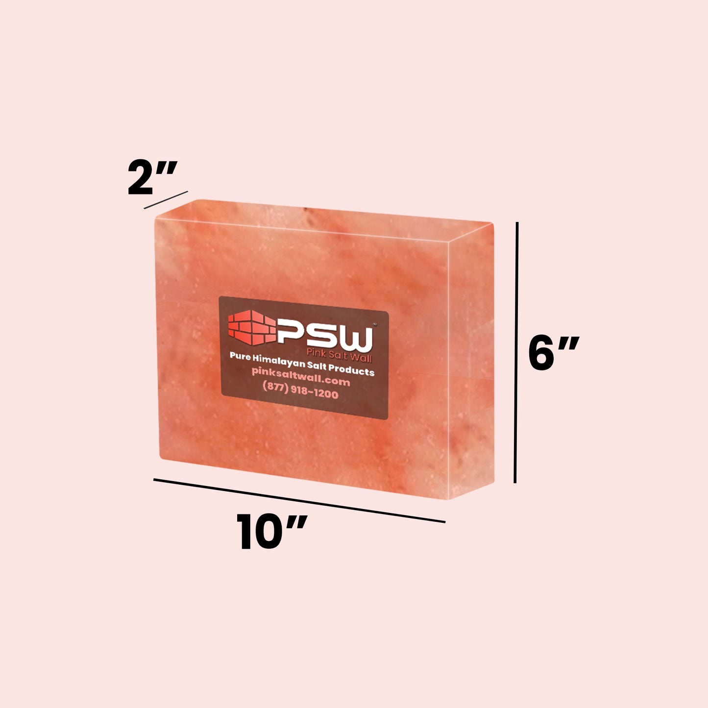 Himalayan Pink Salt Brick (10" x 6" x 2")