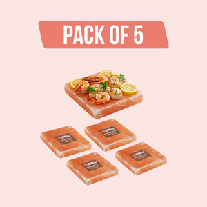 Himalayan Salt Cooking Plate (8" x 8" x 1") Pack of 5