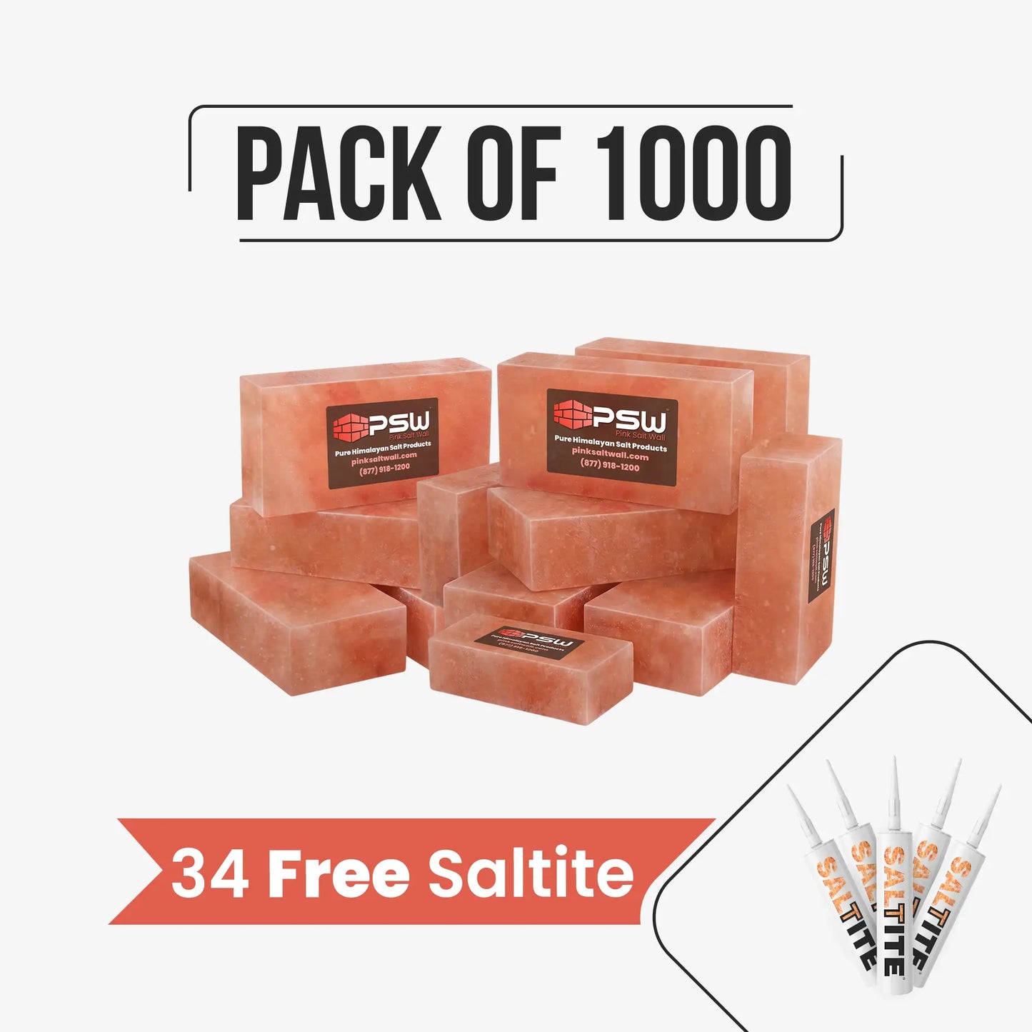 Himalayan salt bricks (Pack of 1000)