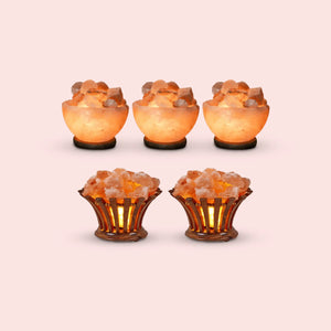3 Ember - Himalayan Pink Salt Fire Bowl 2 Gizmo - Basket of Himalayan Pink Salt