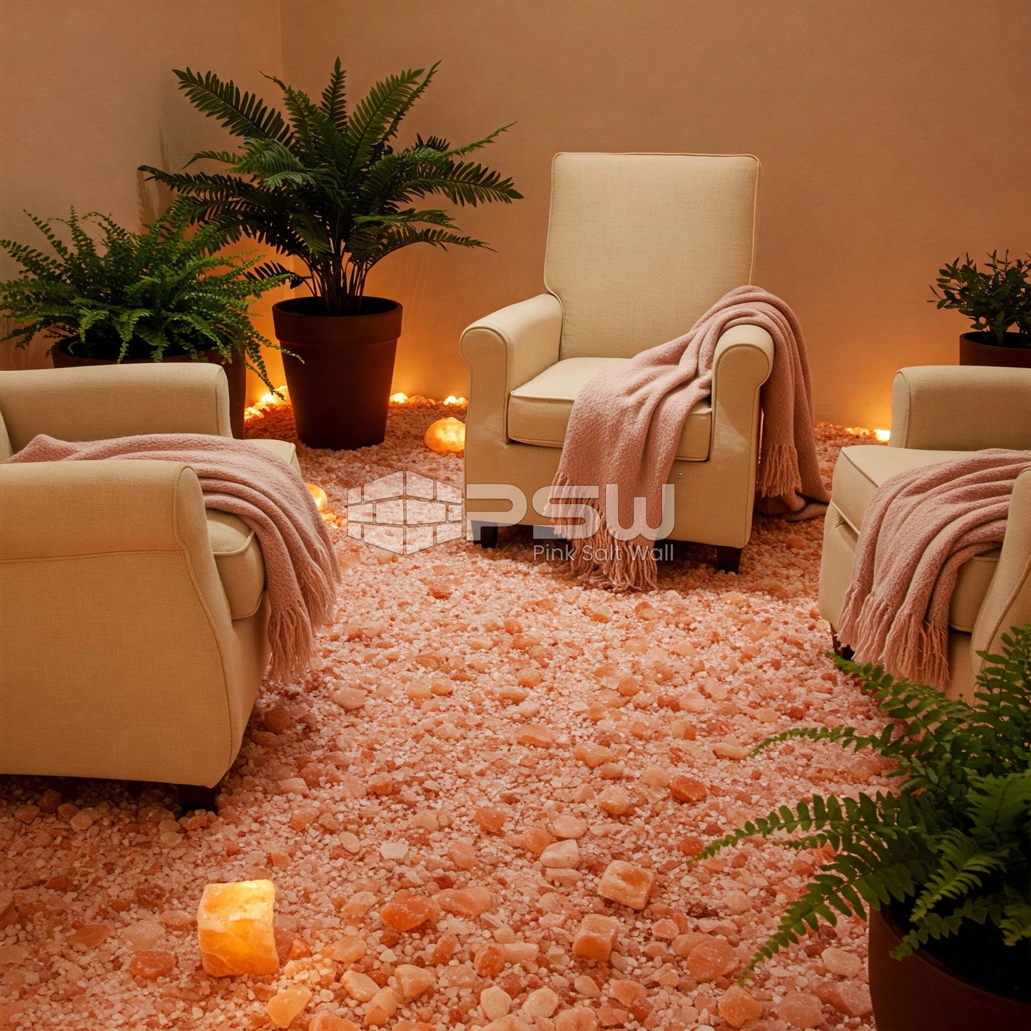 Himalayan granulated pink salt For Living Room Floor