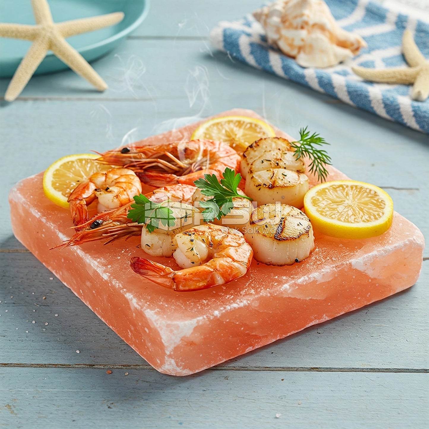 Himalayan cooking salt slab for food presentation