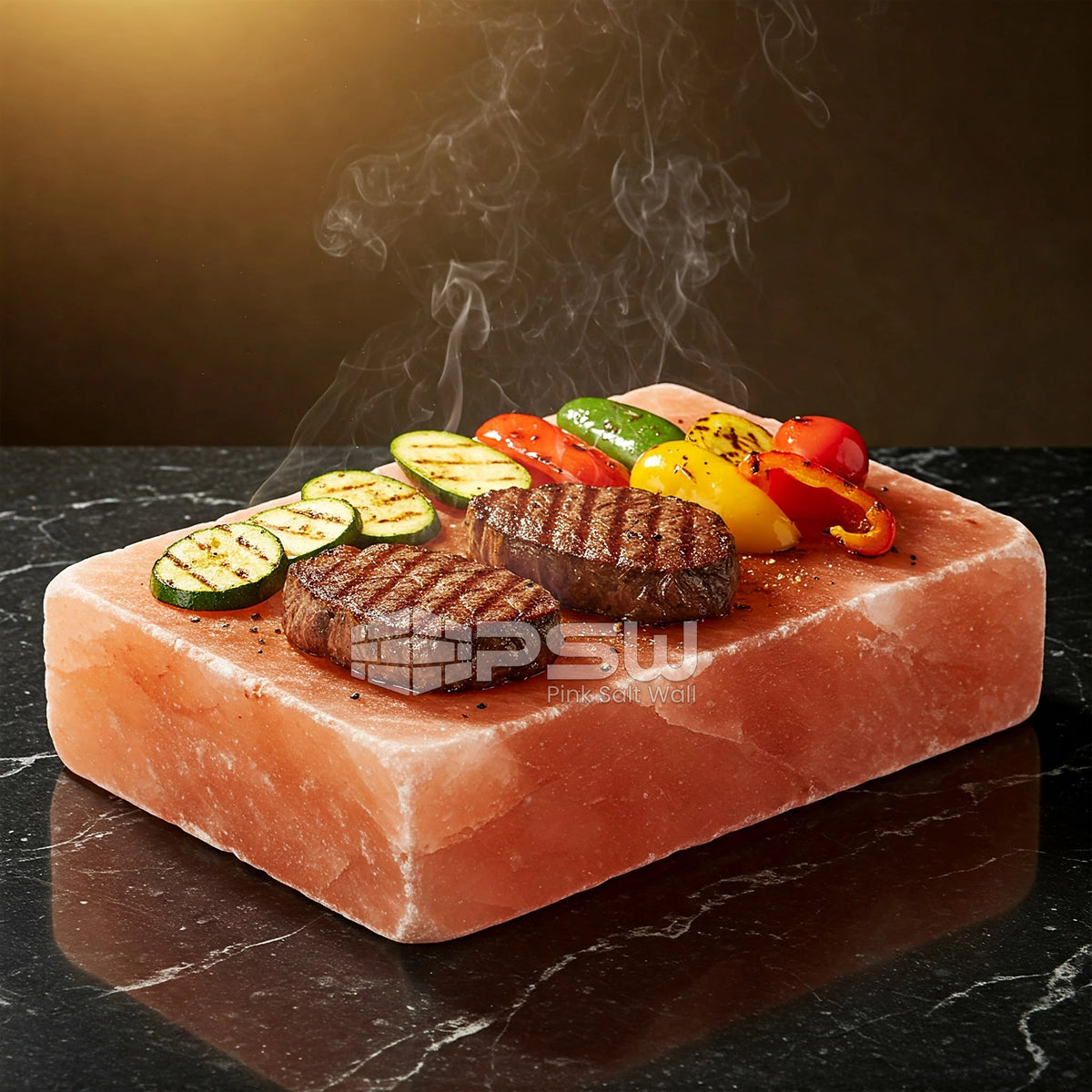Himalayan pink salt slab for cooking, grilling, and serving food