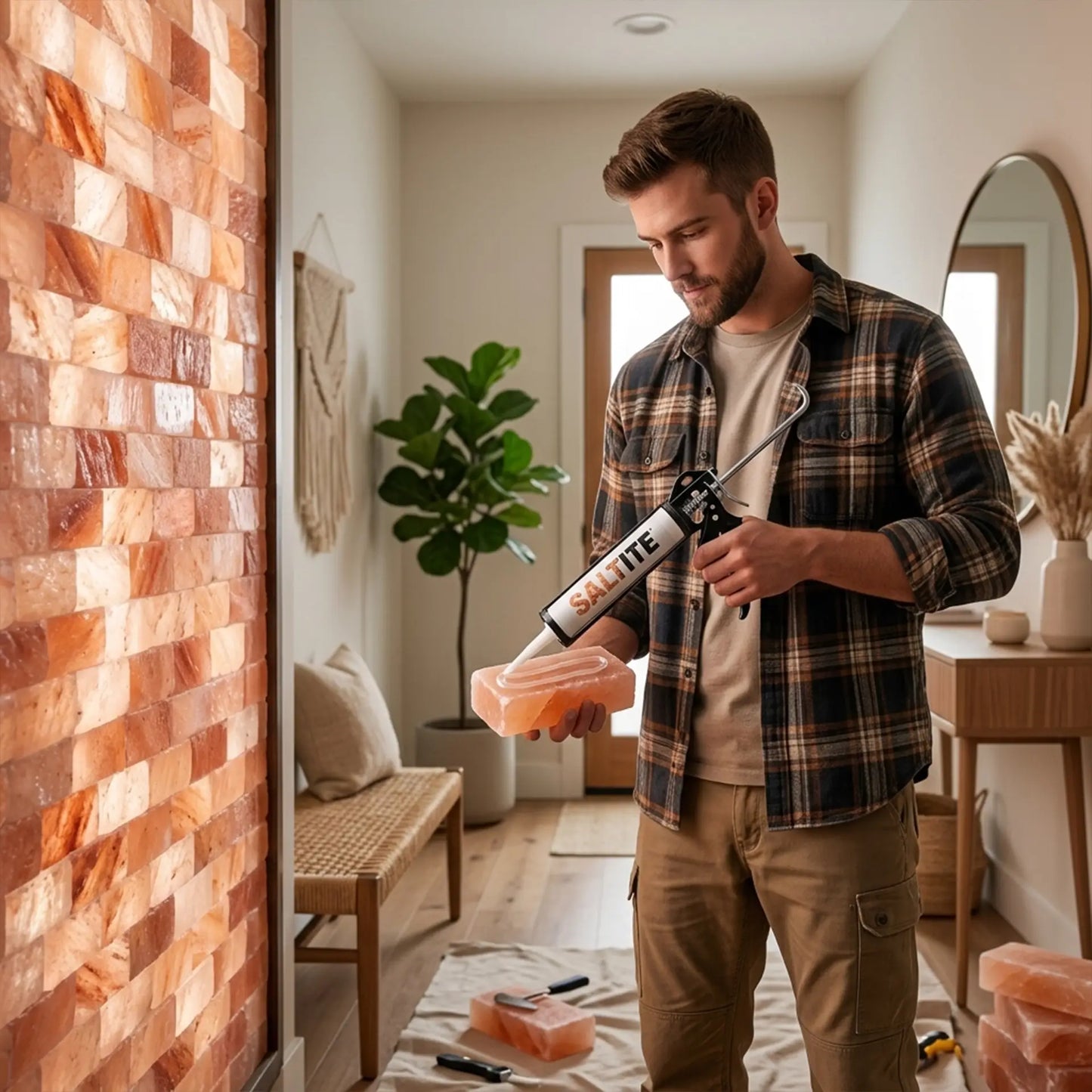 Himalayan salt adhesvie