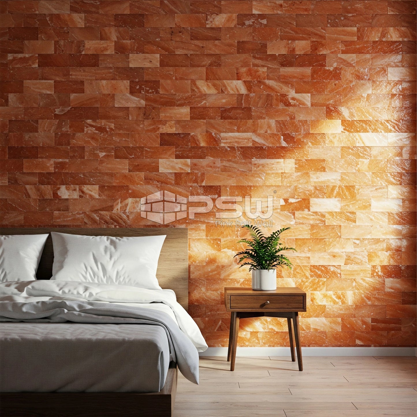 Himalayan salt bricks for living room
