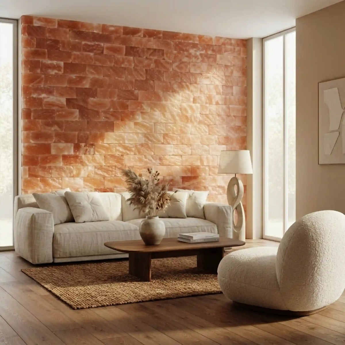 Himalayan salt bricks for walls