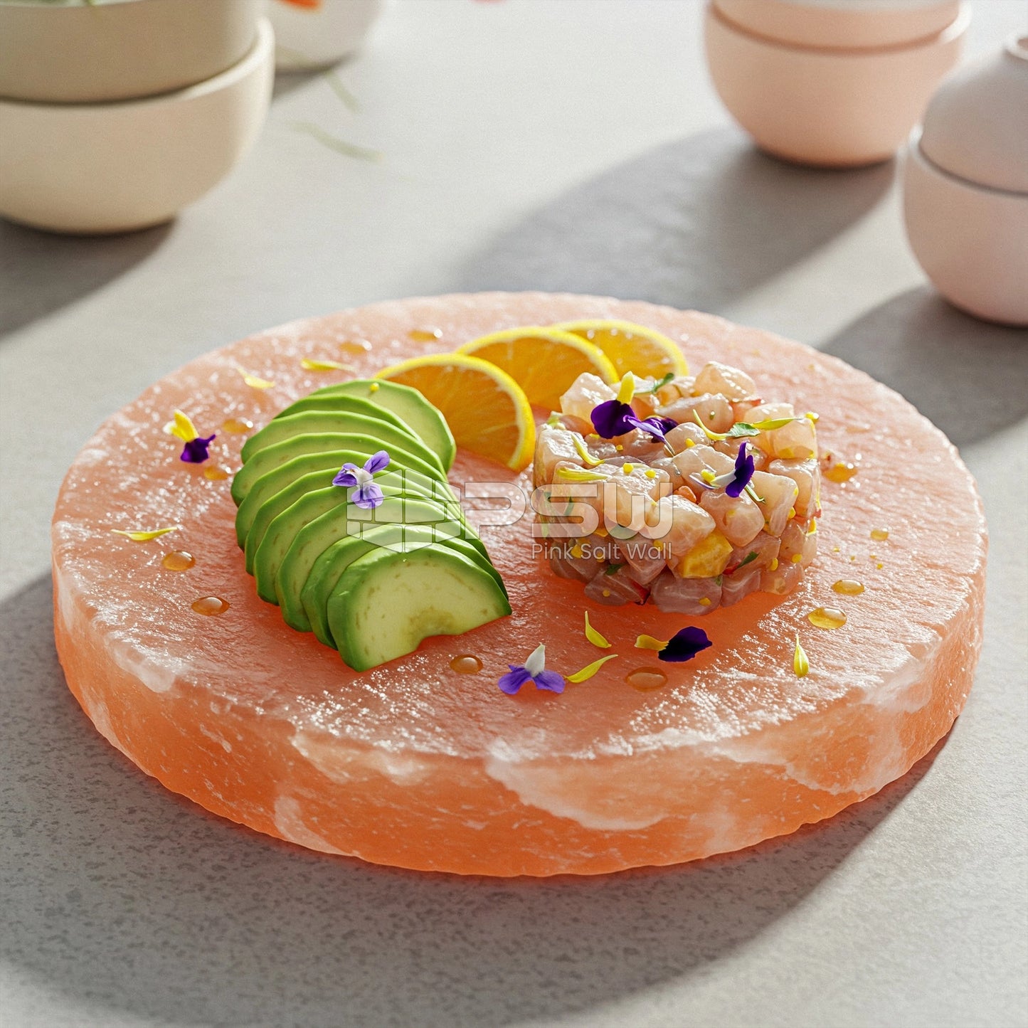 Himalayan salt slab for cooking, grilling, and food preparation