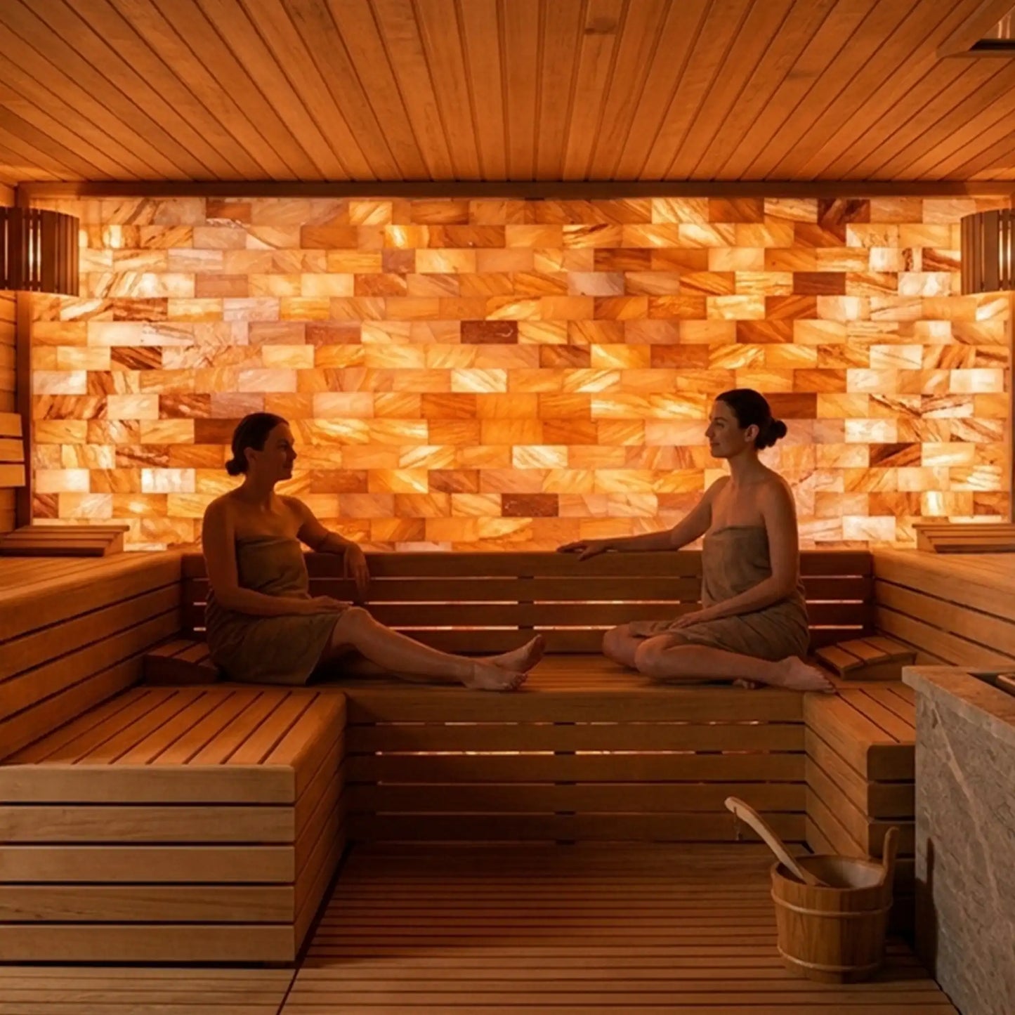 salt tiles for sauna walls