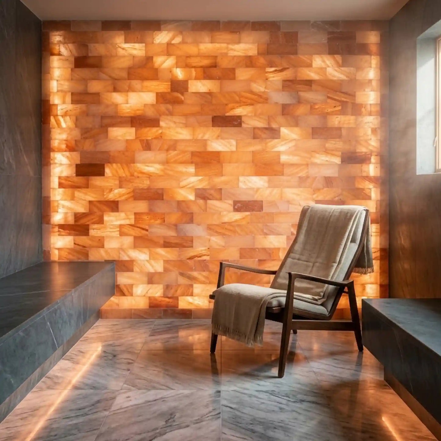 pink salt tiles for wellness centers