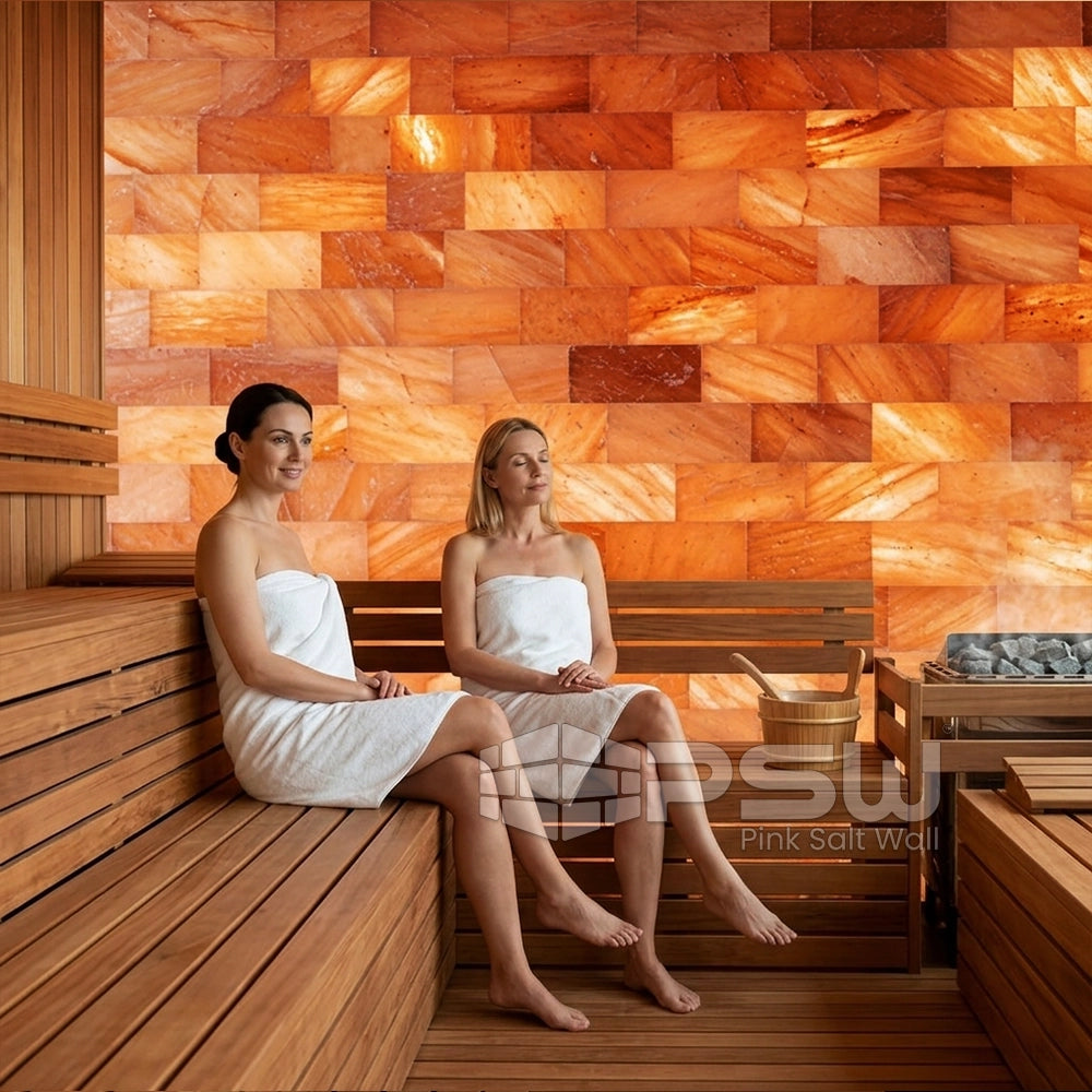 Himalayan salt wall sauna