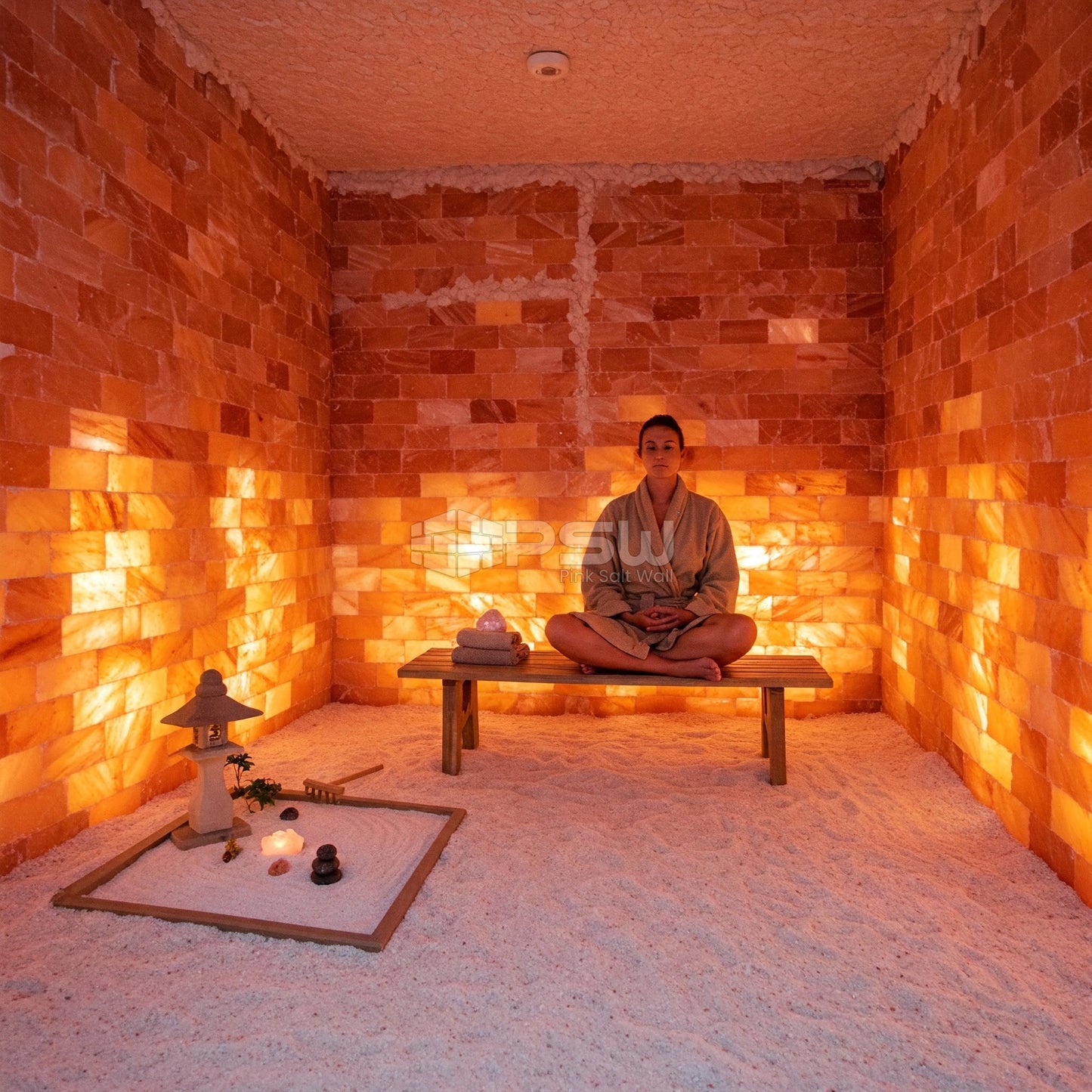 Himalayan Salt Bricks 8" X 4" X 2" - Pack of 300 and Free Salt Lamp