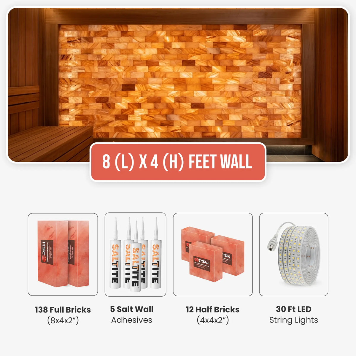 Salt Brick Wall Kit 8x4 Ft (32 Sq Ft)