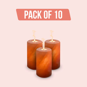 SaltCure - Himalayan Pink Salt Candle 6 inches - Pack of 10
