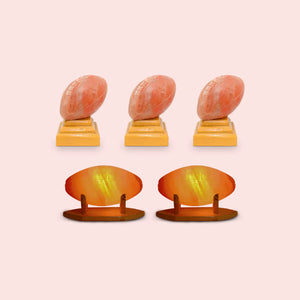 3 Zuma - Football Shape Himalayan Salt Lamp 2 Glomus - Football Shape Large Himalayan Salt Lamp