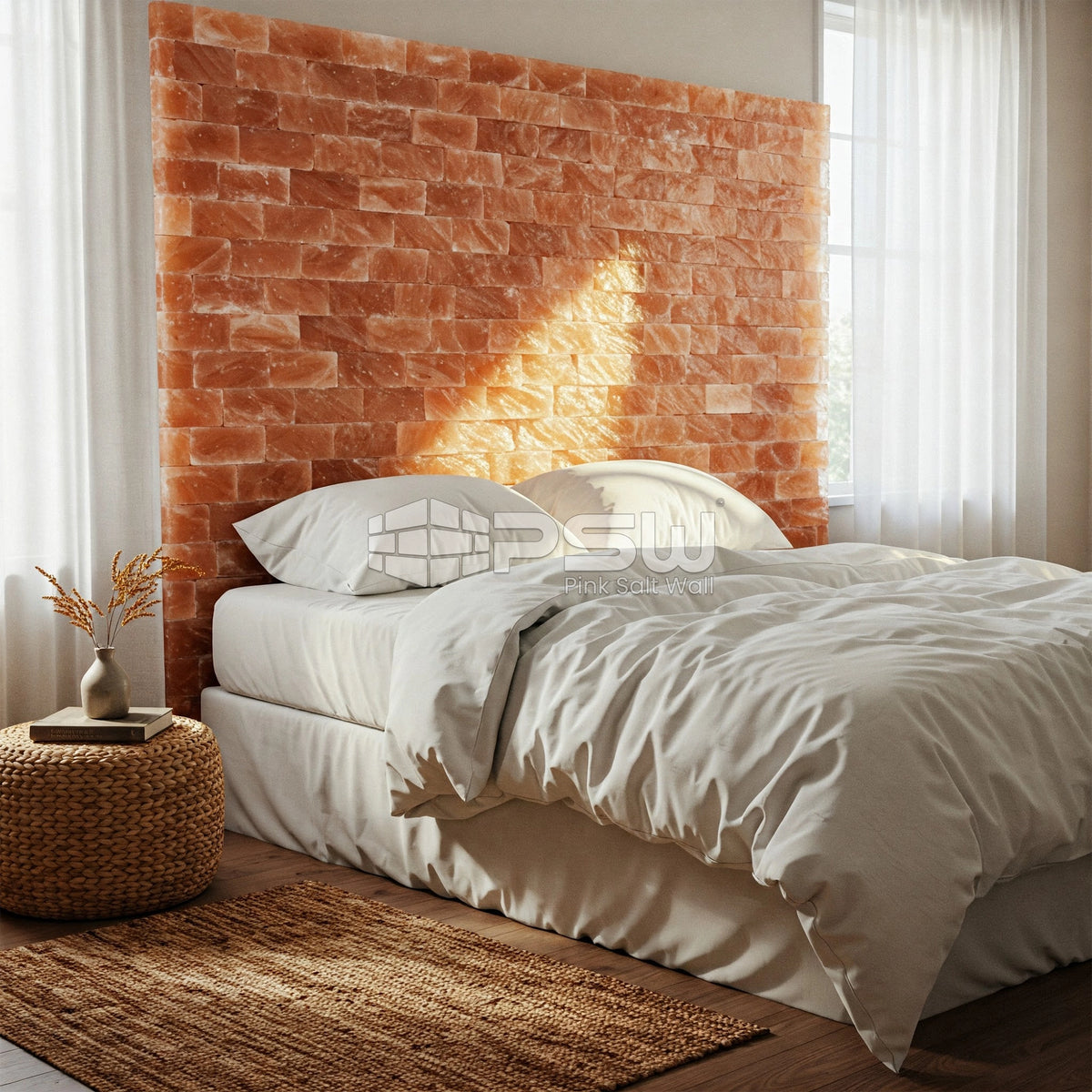 One side natural salt bricks for walls