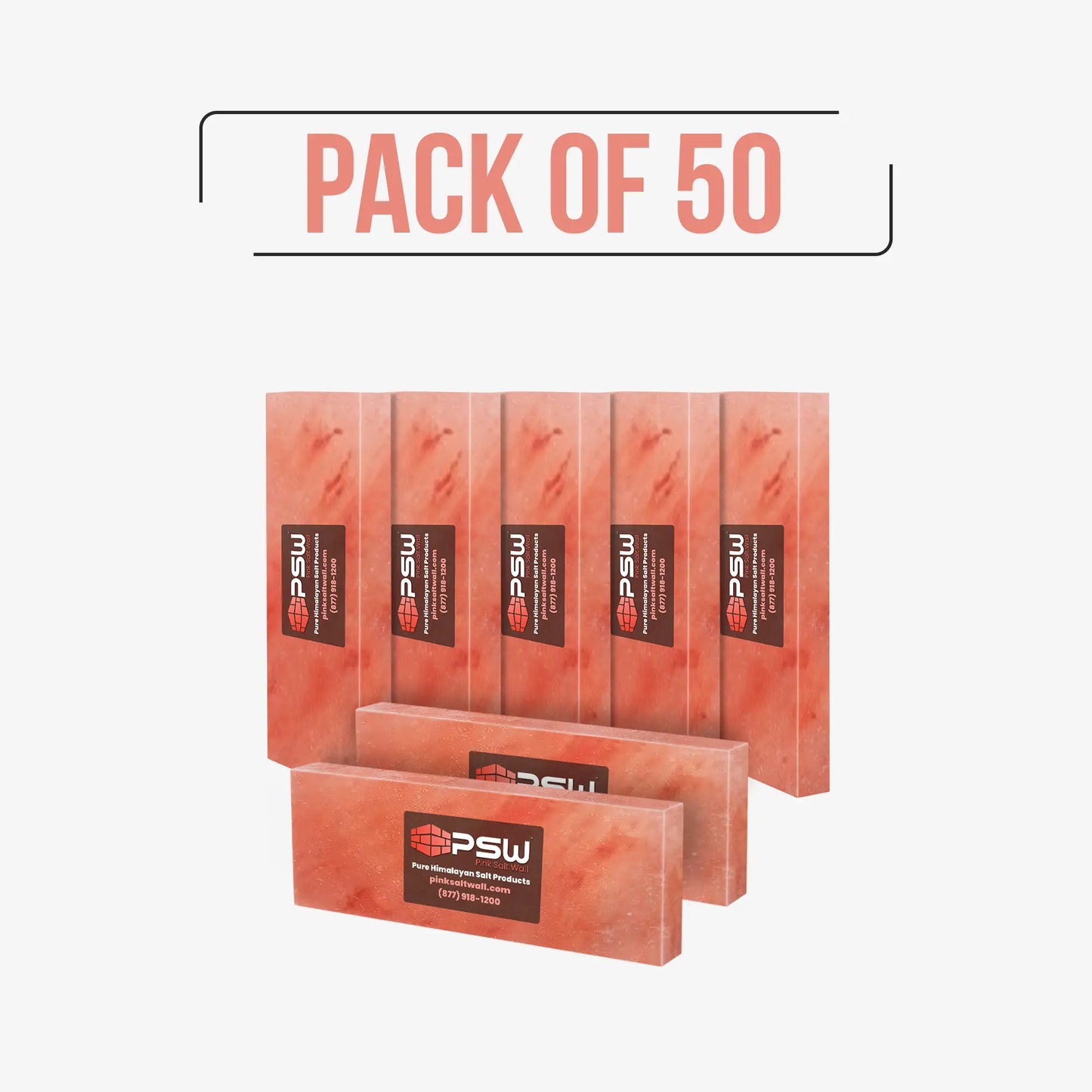 pink salt tile pack of 50 (12" x 4" x 1")