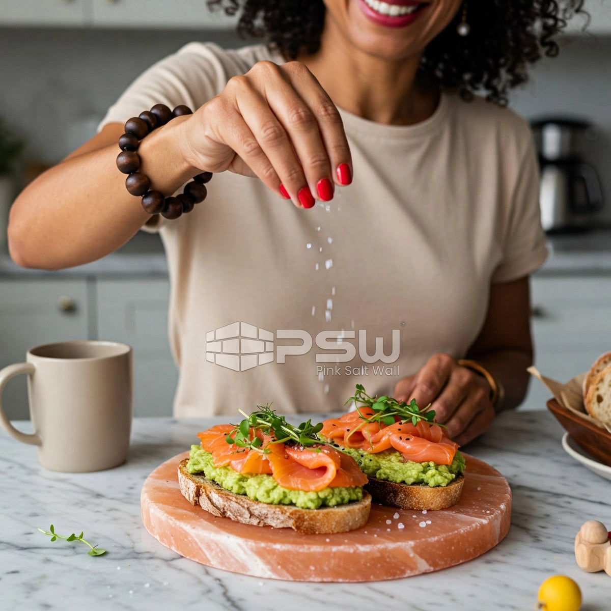 Himalayan pink salt slab for cooking, grilling, and serving food