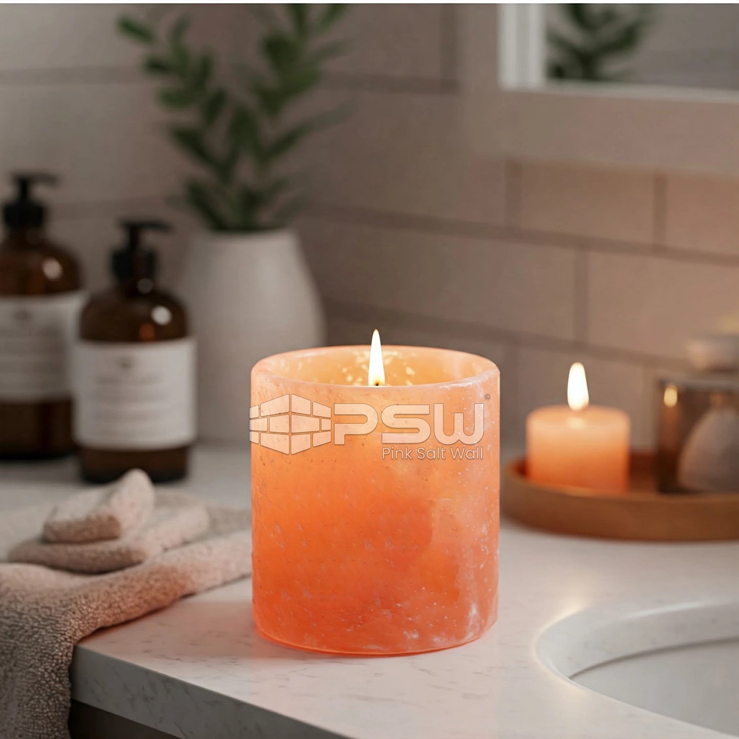 Himalayan salt candles for spa centers