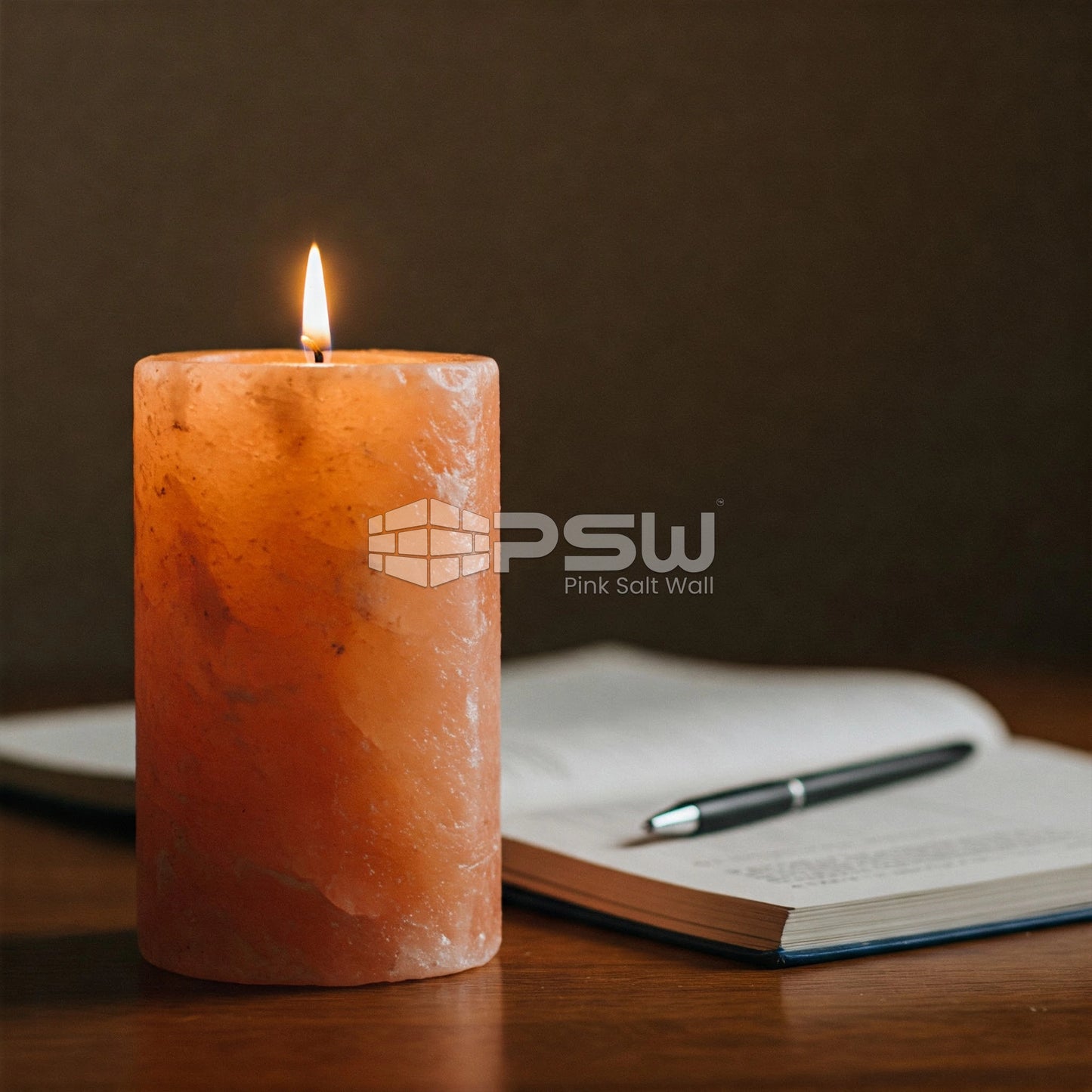 Himalayan salt candle for cozy spaces