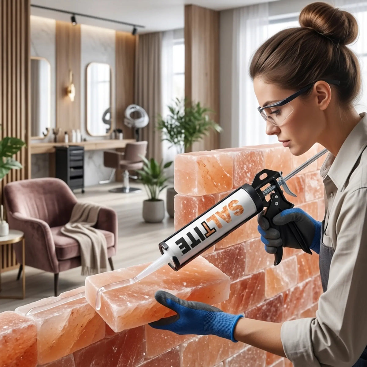 saltite adhesive for salt bricks and tiles installation