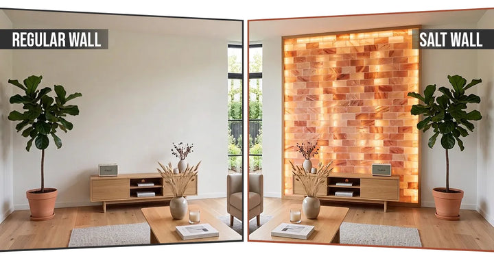 Himalayan Salt Wall vs Regular Wall