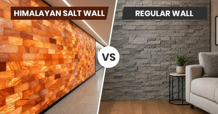 Himalayan Salt Wall vs Regular Wall