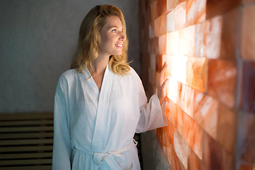 Pink salt bricks