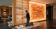 Install LED Lighting Behind a Salt Wall 