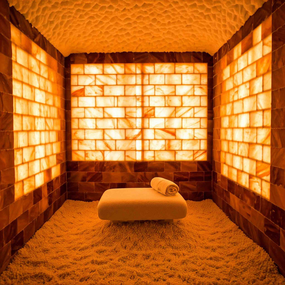 Pink salt tiles