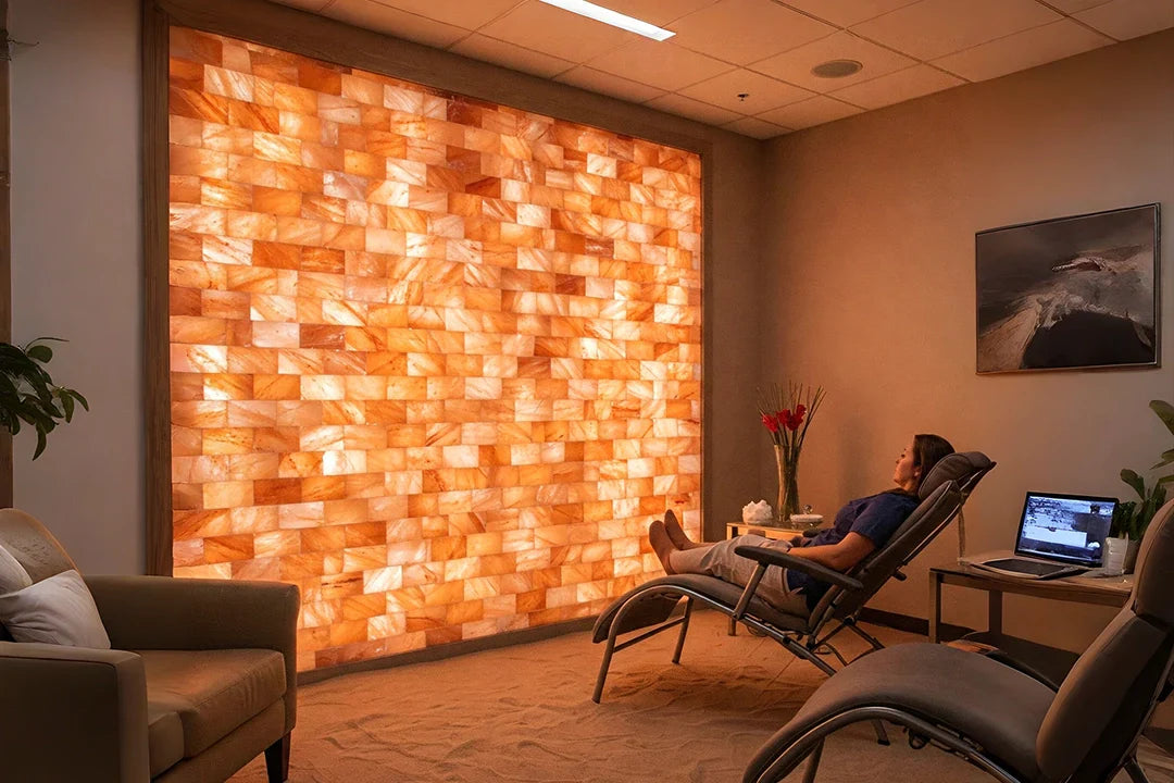 Pink salt bricks