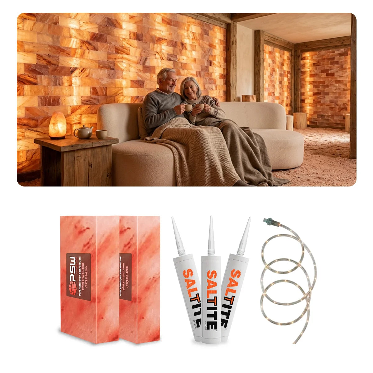 Himalayan Salt Wall Kit for Wellness Rooms
