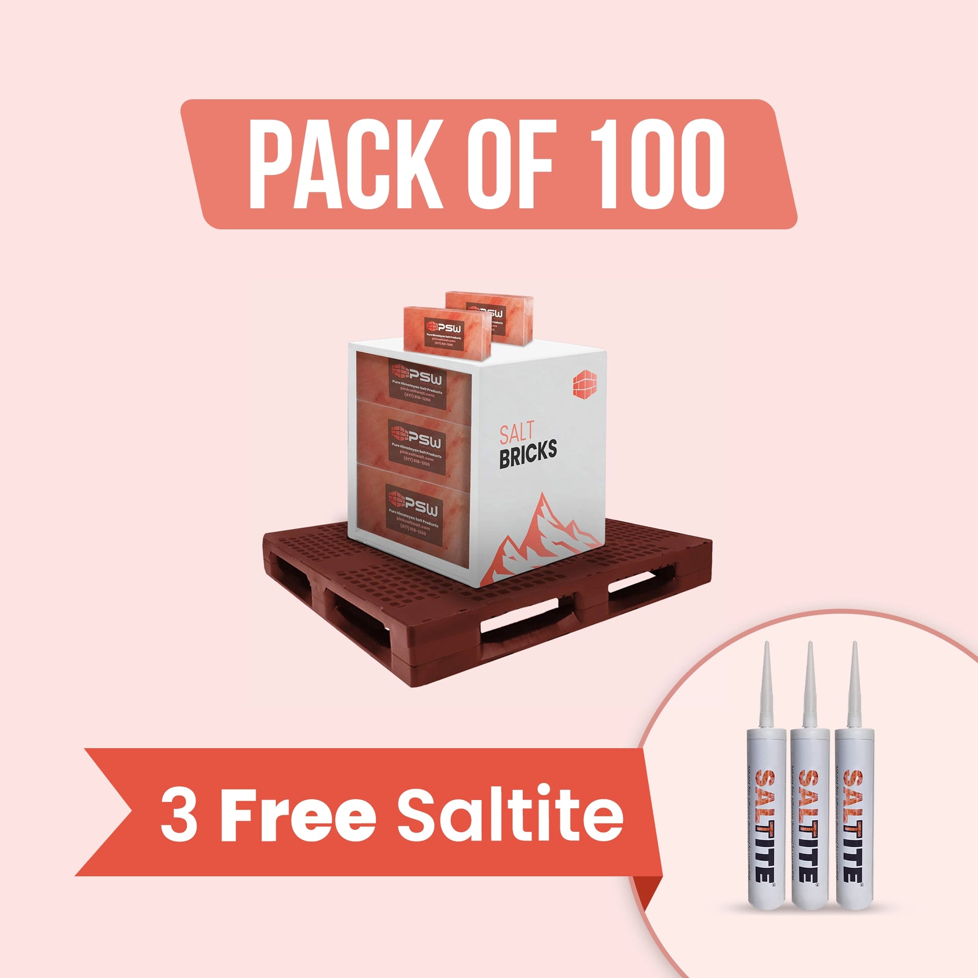 100 bricks with 3 free saltite