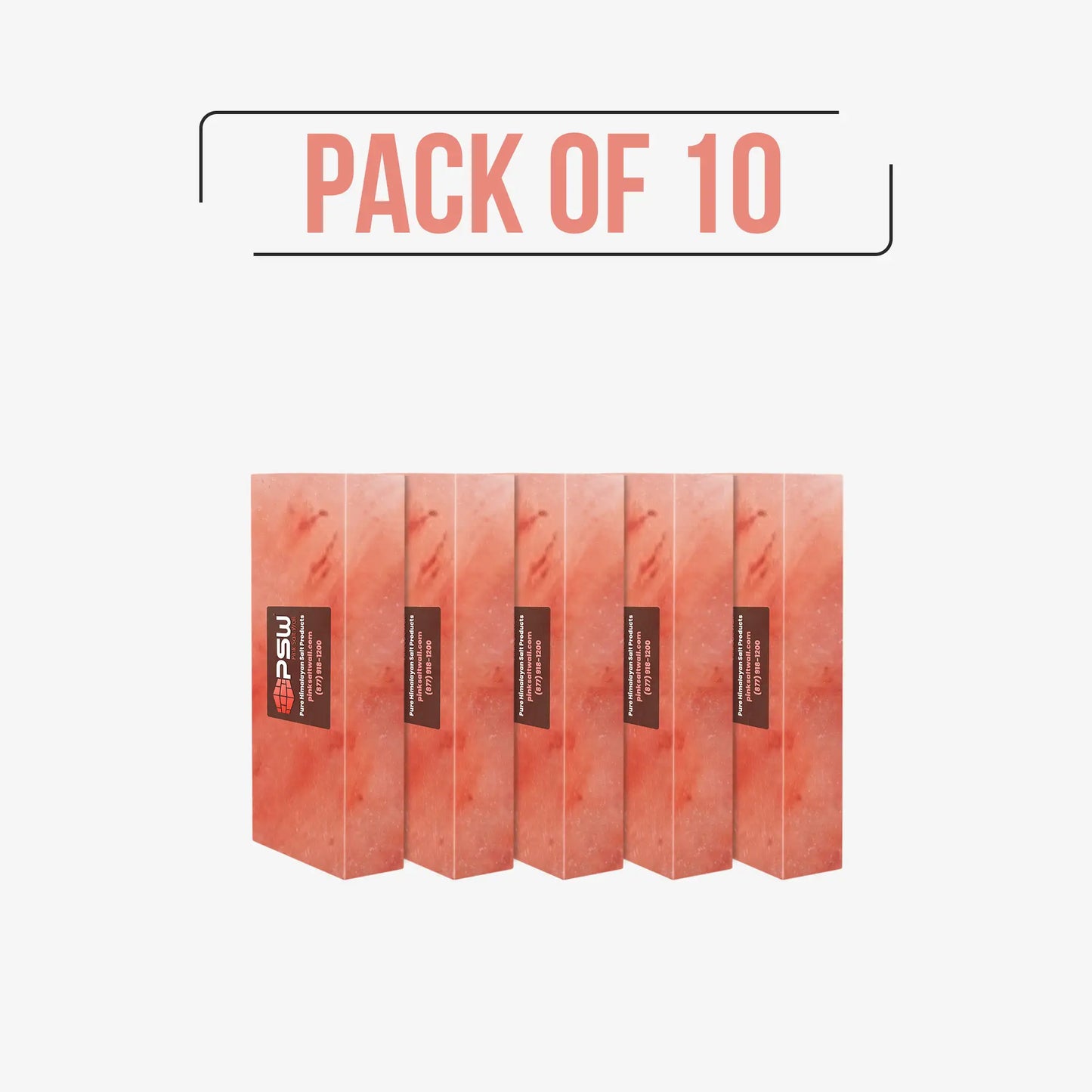 Himalayan Salt Bricks 12"(L) x 4"(W) x 2"(H) - Pack of 10