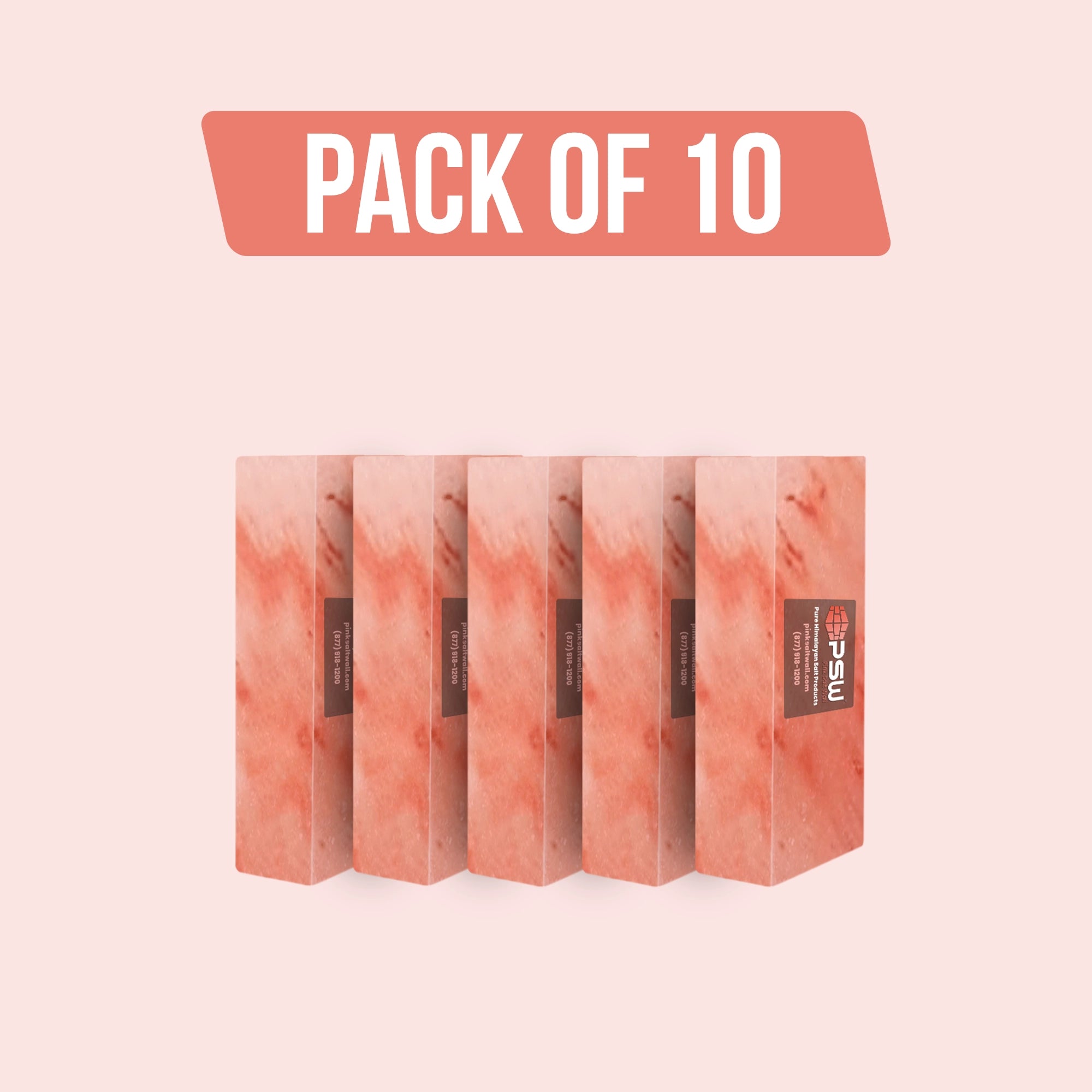 Himalayan Salt Bricks 12"(L) x 4"(W) x 2"(H) - Pack of 10