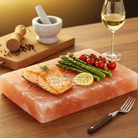 Himalayan Salt Cooking Plate (12” X 8” X 2) Pack of 20 with Free Tray