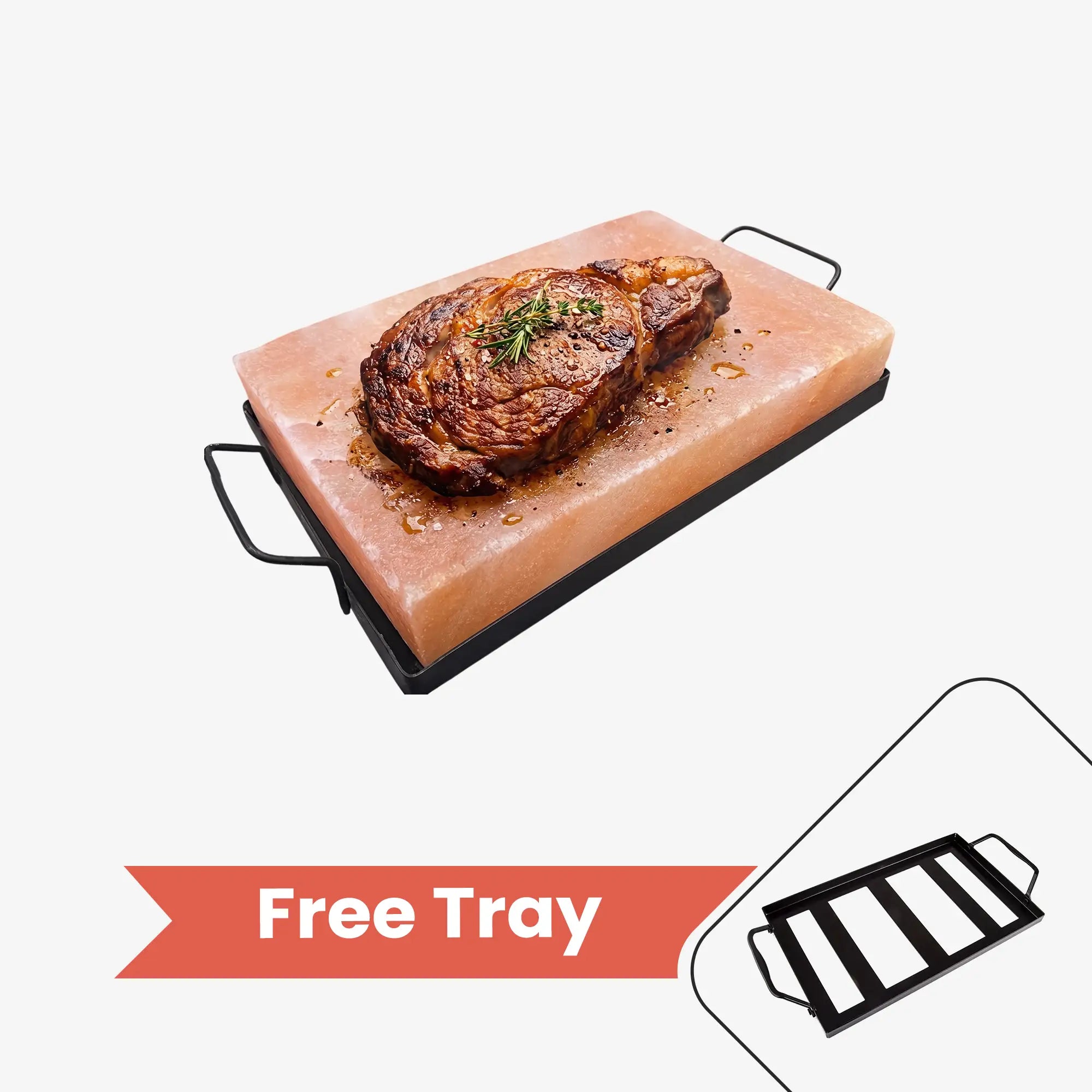 pink salt slab 12 x 8 x 2 with free single trey 