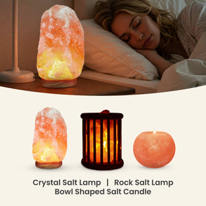 Home Décor Pack 1  ( Rubella , Giza Salt Lamp and Bowl Shaped Himalayan Pink Salt Candle )
