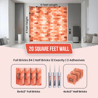 Himalayan Salt Brick Wall Kit (5x4 Ft)  20 Sq. Ft –  Do It Yourself