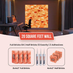 Himalayan Salt Brick Wall Kit (4x5 Ft) 20 Sq. Ft –  Do It Yourself