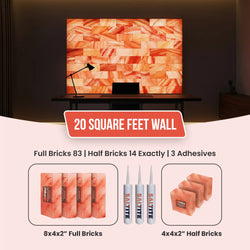 Himalayan Salt Brick Wall Kit (5x4 Ft)  20 Sq. Ft –  Do It Yourself
