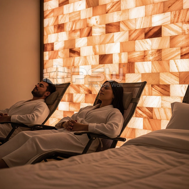 Wellness Pack 2: 200 Salt Bricks, 6 Adhesives, 66 feet LED light string & Music Machine
