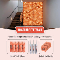 Himalayan Salt Brick Wall Kit (5x8 Ft) 40 Sq. Ft –  Do It Yourself