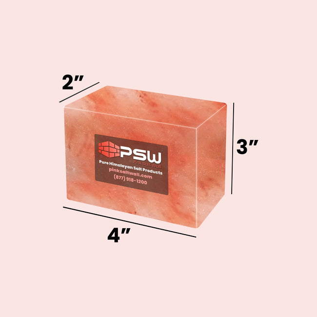 Himalayan Pink Salt Bricks - Unique Salt Blocks (4" x 3" x 2")
