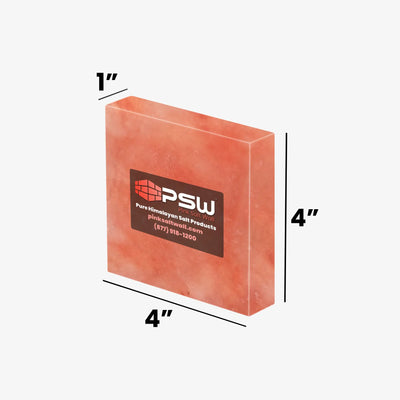 Testa - Solid Himalayan Salt Tile (4" x 4" x  1")