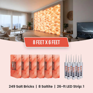 Himalayan Salt Brick Wall Kit (6x8 Ft) 42 Sq. Ft  –  Do It Yourself