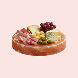 Himalayan Salt Round Cooking Block - Plate - 8 inch diameter