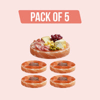 Himalayan Salt Round Cooking Block - Plate - 8 inch diameter - Pack of 5