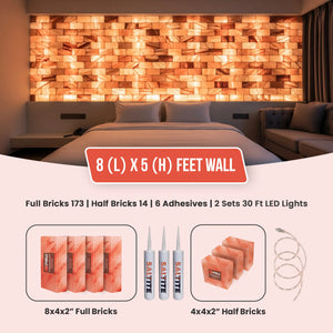 Himalayan Salt Brick Wall Kit (8x5 Ft) 40 Sq. Ft  –  Do It Yourself