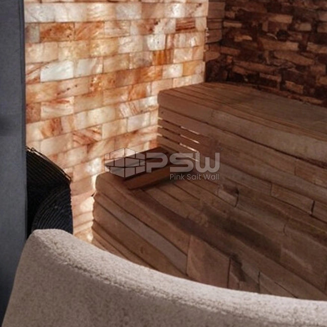 Himalayan Salt Feature Wall for Sauna Room