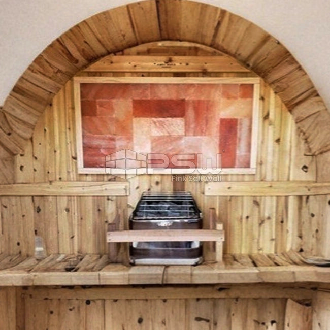 Salt Wall for Home Barrel Sauna